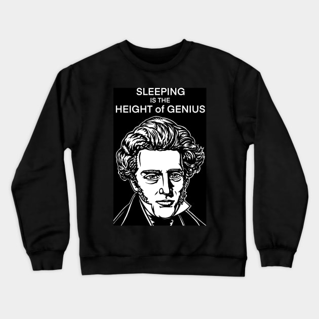 SOREN KIERKEGAARD quote .8 - ink portrait Crewneck Sweatshirt by lautir